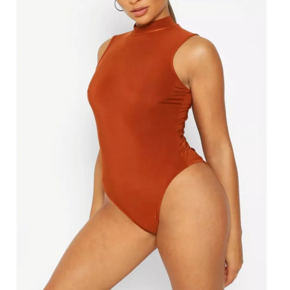 NWT High Neck Sleeveless Bodysuit